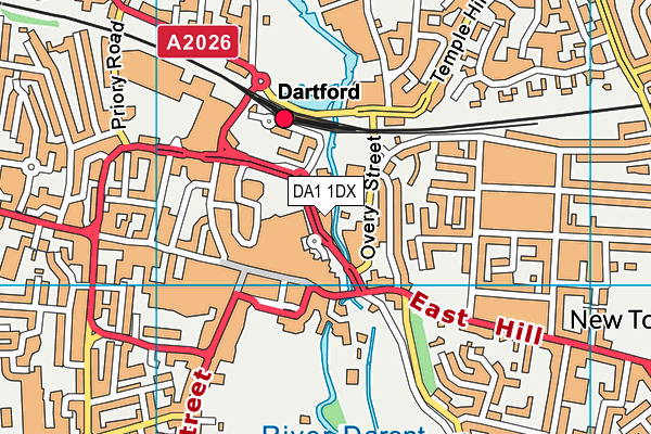 DA1 1DX map - OS VectorMap District (Ordnance Survey)