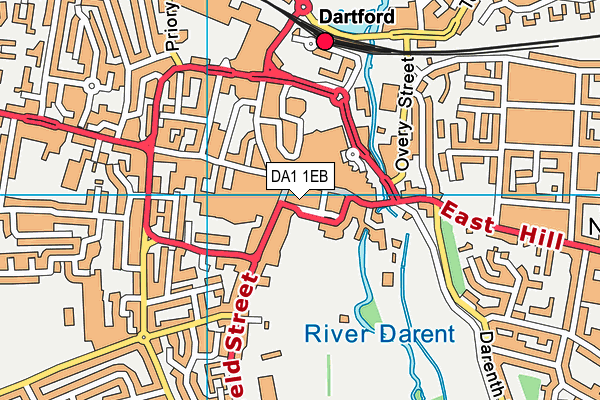 DA1 1EB map - OS VectorMap District (Ordnance Survey)