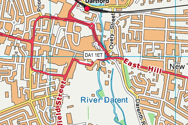 DA1 1ET map - OS VectorMap District (Ordnance Survey)