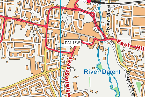 DA1 1EW map - OS VectorMap District (Ordnance Survey)