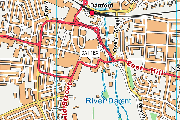 DA1 1EX map - OS VectorMap District (Ordnance Survey)