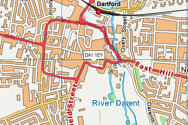 DA1 1EY map - OS VectorMap District (Ordnance Survey)