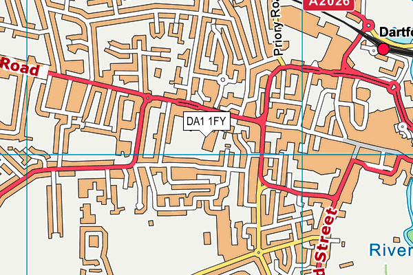 DA1 1FY map - OS VectorMap District (Ordnance Survey)