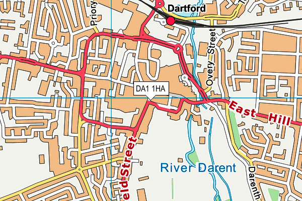 DA1 1HA map - OS VectorMap District (Ordnance Survey)