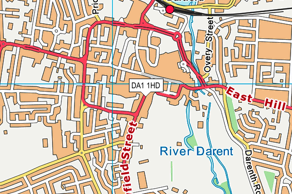 DA1 1HD map - OS VectorMap District (Ordnance Survey)