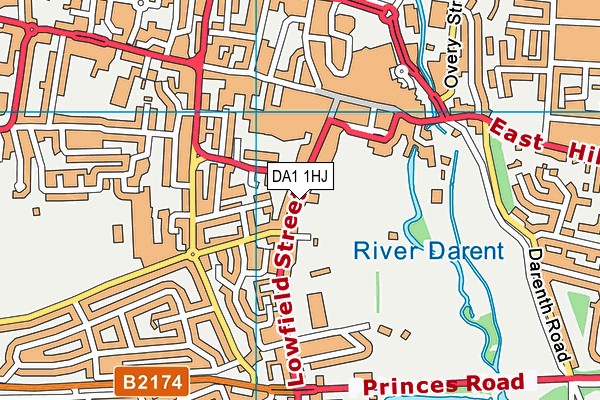 DA1 1HJ map - OS VectorMap District (Ordnance Survey)