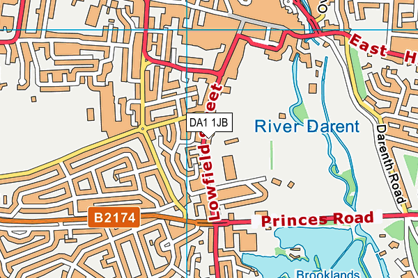 DA1 1JB map - OS VectorMap District (Ordnance Survey)