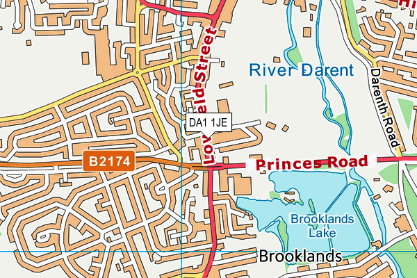DA1 1JE map - OS VectorMap District (Ordnance Survey)