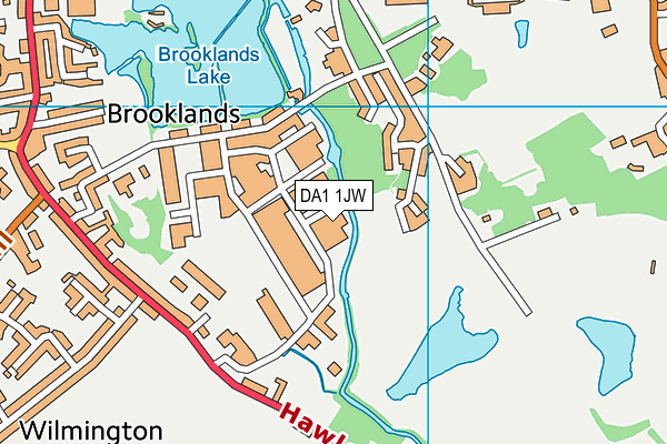 DA1 1JW map - OS VectorMap District (Ordnance Survey)