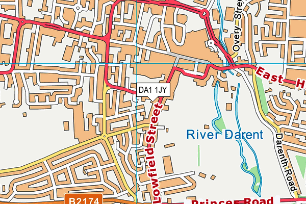 DA1 1JY map - OS VectorMap District (Ordnance Survey)