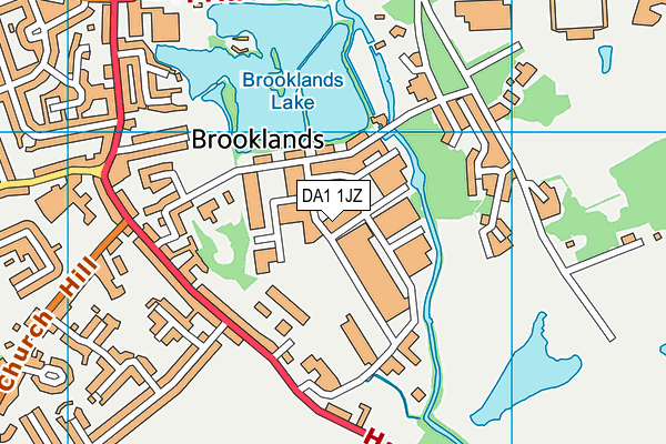 DA1 1JZ map - OS VectorMap District (Ordnance Survey)