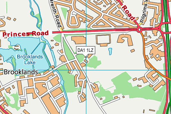 DA1 1LZ map - OS VectorMap District (Ordnance Survey)