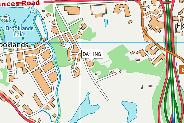 DA1 1NG map - OS VectorMap District (Ordnance Survey)