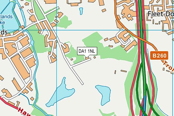 DA1 1NL map - OS VectorMap District (Ordnance Survey)
