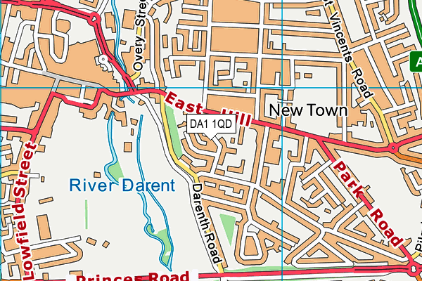 DA1 1QD map - OS VectorMap District (Ordnance Survey)