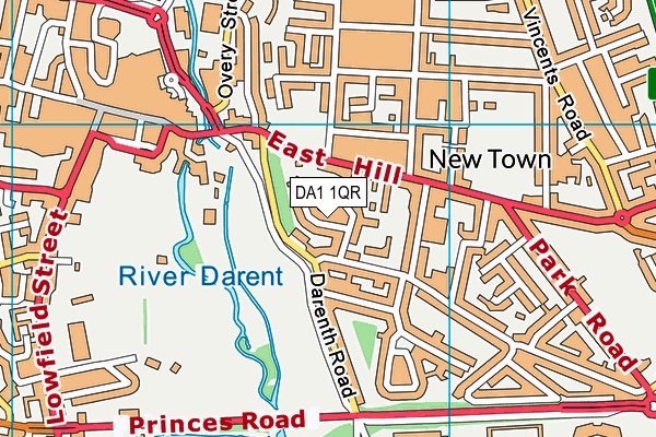 DA1 1QR map - OS VectorMap District (Ordnance Survey)