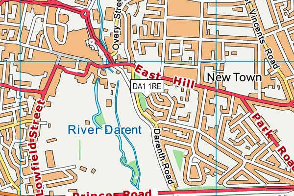 DA1 1RE map - OS VectorMap District (Ordnance Survey)