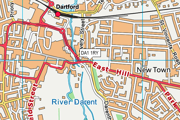 DA1 1RY map - OS VectorMap District (Ordnance Survey)