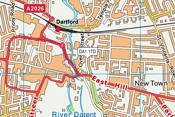 DA1 1TD map - OS VectorMap District (Ordnance Survey)
