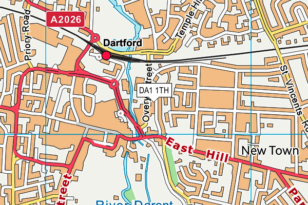 DA1 1TH map - OS VectorMap District (Ordnance Survey)