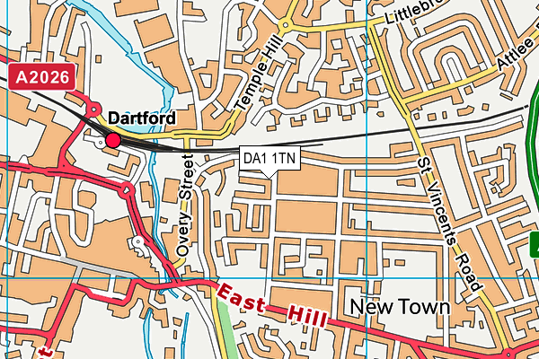 DA1 1TN map - OS VectorMap District (Ordnance Survey)