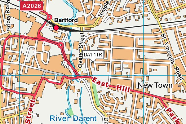 DA1 1TR map - OS VectorMap District (Ordnance Survey)