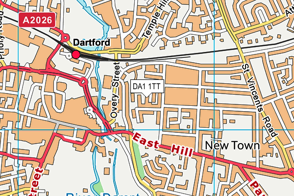 DA1 1TT map - OS VectorMap District (Ordnance Survey)