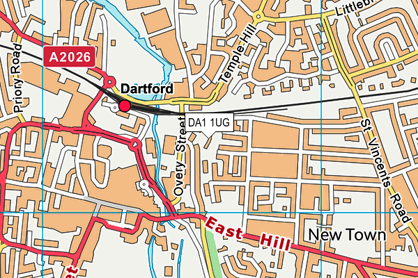 DA1 1UG map - OS VectorMap District (Ordnance Survey)