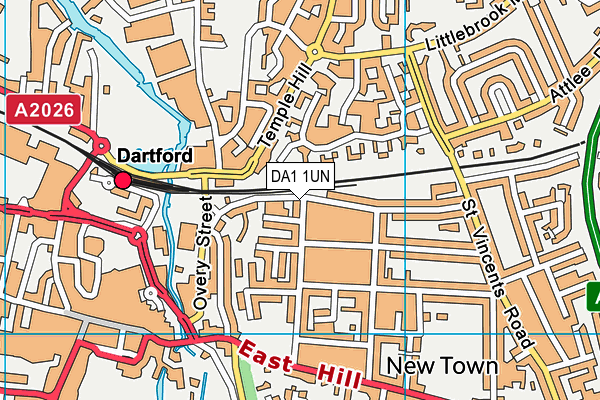 DA1 1UN map - OS VectorMap District (Ordnance Survey)