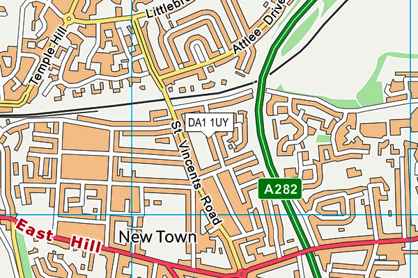 DA1 1UY map - OS VectorMap District (Ordnance Survey)