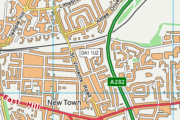 DA1 1UZ map - OS VectorMap District (Ordnance Survey)
