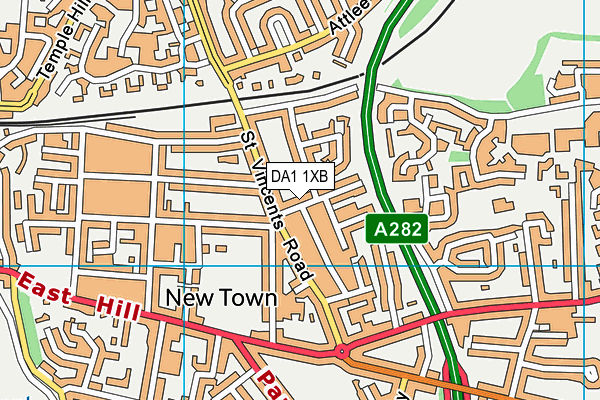 DA1 1XB map - OS VectorMap District (Ordnance Survey)