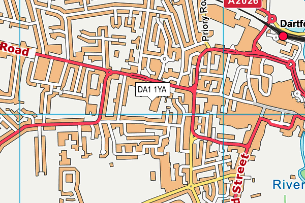 DA1 1YA map - OS VectorMap District (Ordnance Survey)