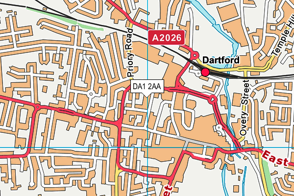 DA1 2AA map - OS VectorMap District (Ordnance Survey)