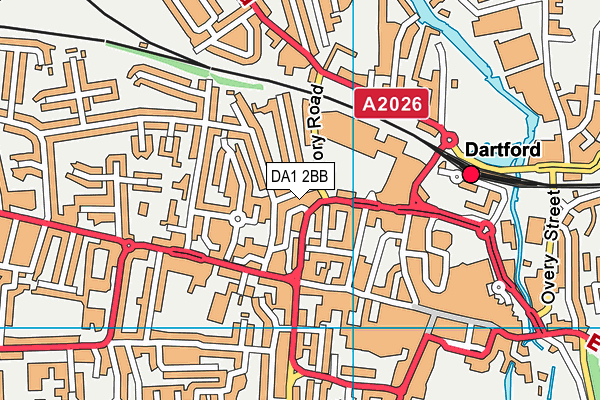 DA1 2BB map - OS VectorMap District (Ordnance Survey)