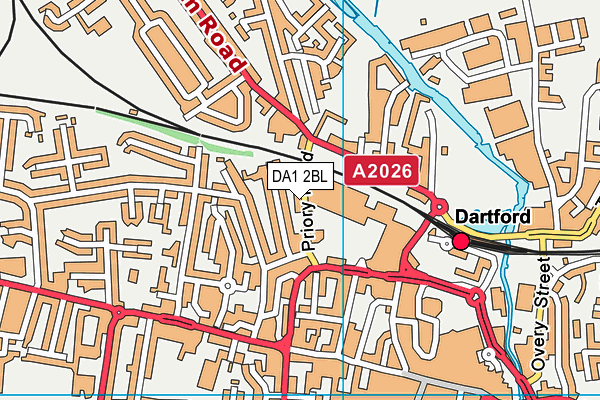 DA1 2BL map - OS VectorMap District (Ordnance Survey)