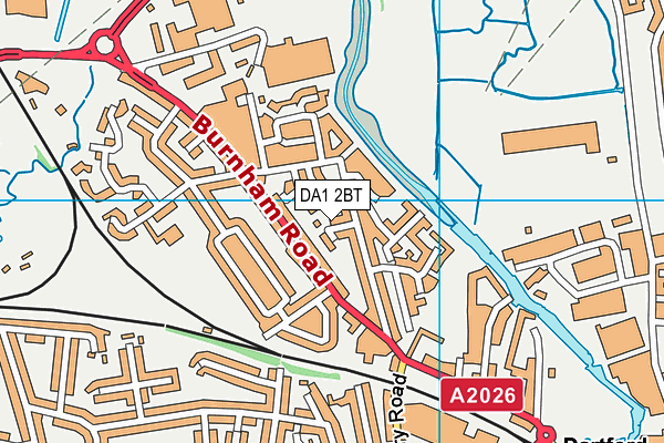 DA1 2BT map - OS VectorMap District (Ordnance Survey)