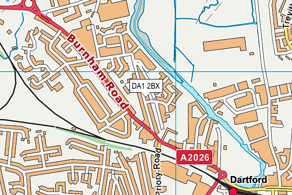 DA1 2BX map - OS VectorMap District (Ordnance Survey)