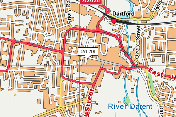 DA1 2DL map - OS VectorMap District (Ordnance Survey)