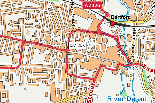 DA1 2DX map - OS VectorMap District (Ordnance Survey)