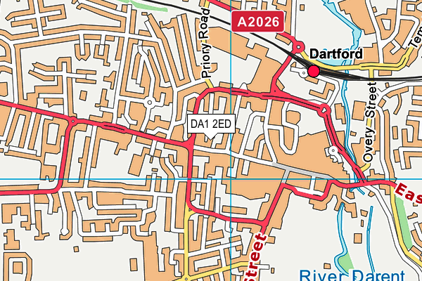 DA1 2ED map - OS VectorMap District (Ordnance Survey)