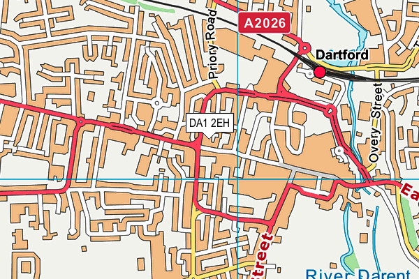DA1 2EH map - OS VectorMap District (Ordnance Survey)