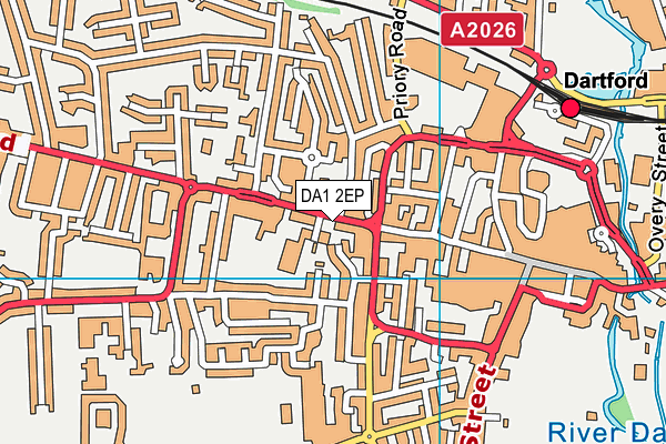 DA1 2EP map - OS VectorMap District (Ordnance Survey)