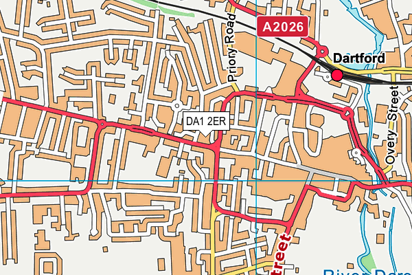DA1 2ER map - OS VectorMap District (Ordnance Survey)