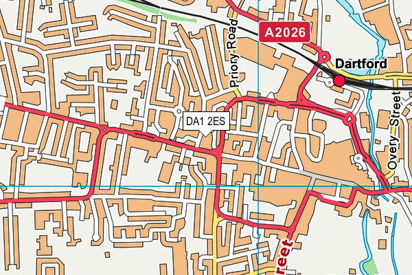 DA1 2ES map - OS VectorMap District (Ordnance Survey)