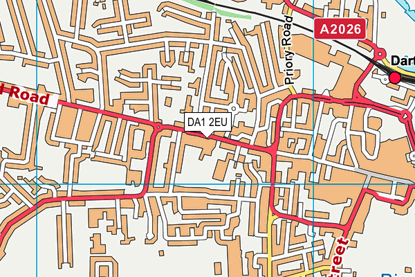 DA1 2EU map - OS VectorMap District (Ordnance Survey)