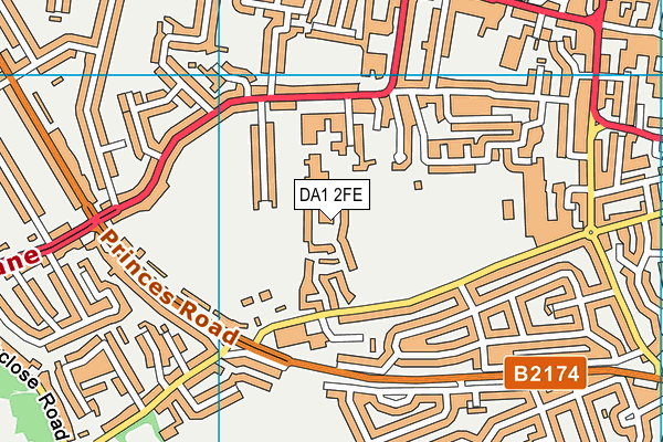 DA1 2FE map - OS VectorMap District (Ordnance Survey)
