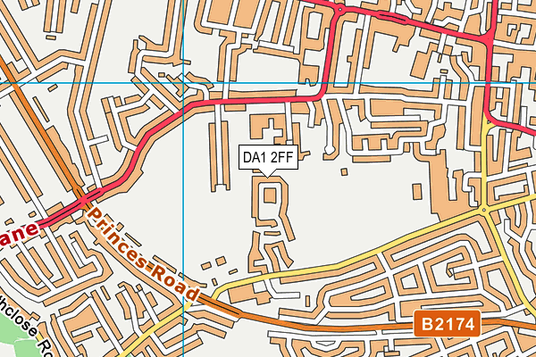 DA1 2FF map - OS VectorMap District (Ordnance Survey)