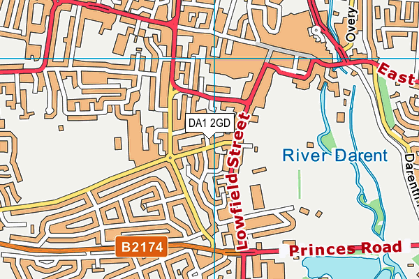 DA1 2GD map - OS VectorMap District (Ordnance Survey)