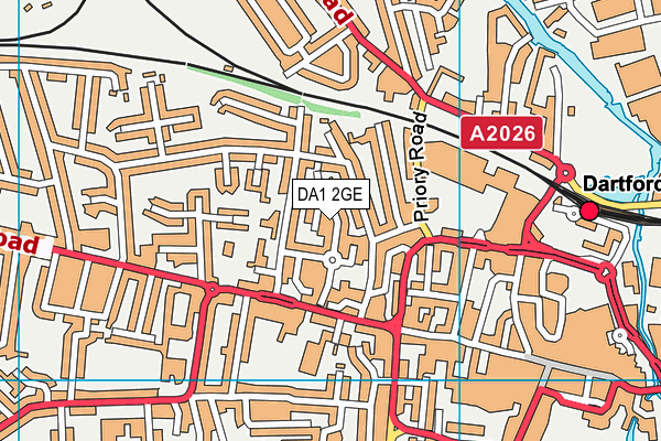 DA1 2GE map - OS VectorMap District (Ordnance Survey)